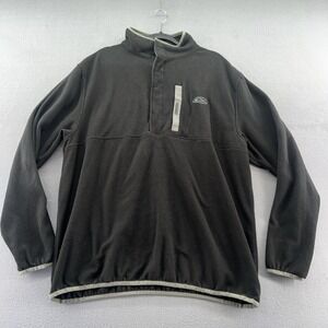 Drake Sweater Mens Size 2X Brown 1/4 Zip Pullover Shell Long Sleeve Fleece